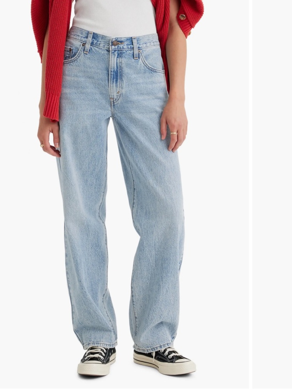 NWT Levi’s Light Wash Mid-Rise Baggy Dad Jeans 18W